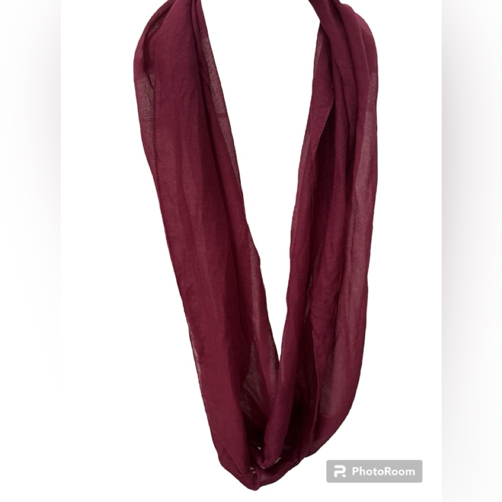 Maroon scarf for women infinity style scarf